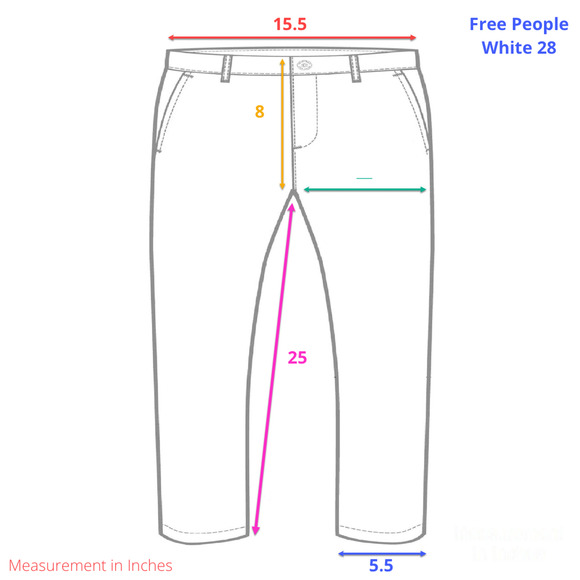 Free People SIZE 28 x 25 Distressed Crop Jeans White Straight Fray Hem Knee - Picture 3 of 10